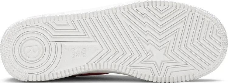 Bapesta Low White Shark Face Sneakers, white
